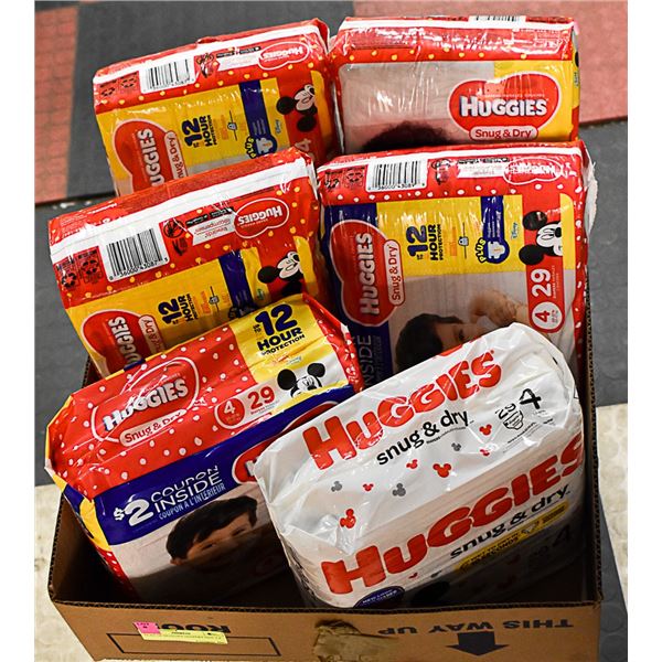 FLAT OF HUGGIES DIAPERS SIZE 3,4