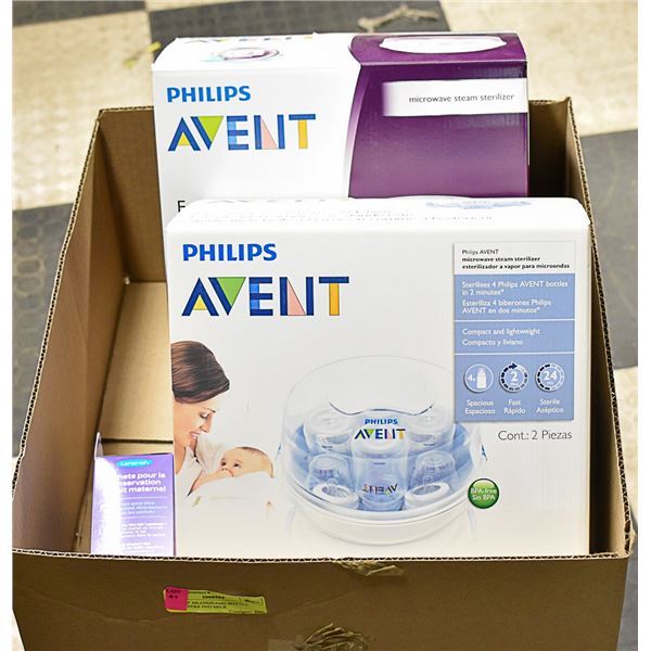 FLAT OF BRAND NAME BOTTLE SANITIZERS AND MILK