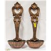 Image 1 : PAIR OF VINTAGE COPPER CRAFT WALL DECOR