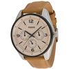 Image 2 : NEW FOSSIL TRIPLE CHRONO BEIGE DIAL MSRP $275 42MM