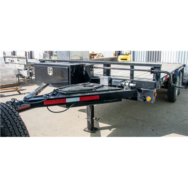 1987 CUSTOM BUILT UTILITY FLATDECK TRAILER W/ BRAND NEW PENTLE HITCH