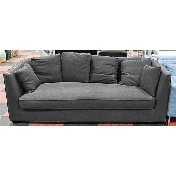 SHOWHOME CHARCOAL COLOURED SOFA W/ ACCENT