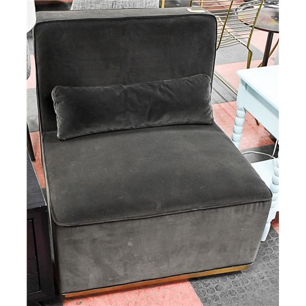 SHOWHOME SWIVELING DARK BROWN ACCENT CHAIR WITH