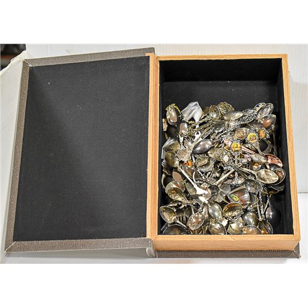 EIFEL TOWER BOX FULL OF COLLECTORS SPOONS