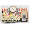 Image 1 : VINTAGE 50'S DINER CLOCK LARGE