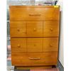 Image 1 : WOODEN DRESSER W/ 4 DRAWERS 19" DEEP 42" TALL