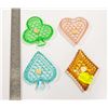 Image 5 : BOHEMIAN COLORED CRYSTAL MINI TRAYS GLASS NIB