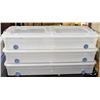 Image 1 : 3 UNDER BED BOXES ON WHEELS 20" X 42" X 6-1/2"