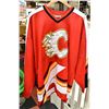 Image 1 : CALGARY FLAMES TEAM AUTOGRAPHED JERSEY SIZE XL