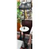 Image 1 : SHOWHOME LAMP BLACK W/MARBLE-LOOK