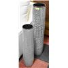 Image 1 : SHOWHOME  PAIR OF VASES- GREY W/ INTRICATE DESIGNS