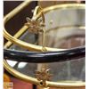 Image 2 : 2 TIER BRASS TEA CART W/ GLASS INSERTS