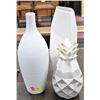 SHOWHOME SET OF 3 ASSORTED WHITE DECOR VASES