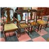 Image 2 : 4 ANTIQUE WOODEN CHAIRS