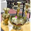 4PC GROUP OF ESTATE BRASS DECOR