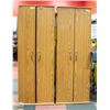 Image 1 : PAIR OF WOODEN CABINETS W/ KEYS APPROX 64" TALL