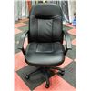 NEW BLACK LEATHERETTE HYDROLIC LIFT OFFICE CHAIR