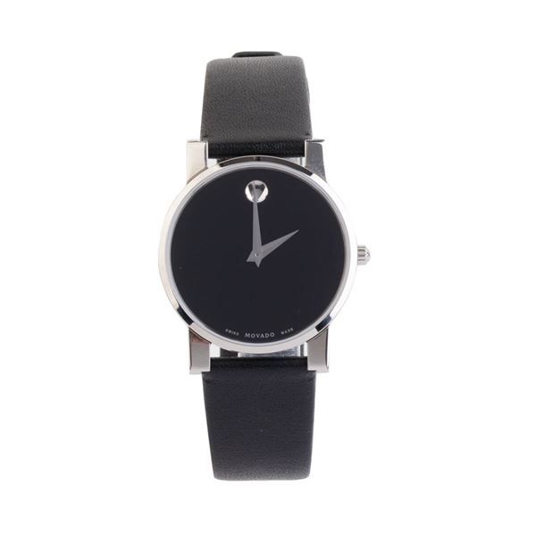 SWISS MOVADO MUSEUM 31MM SILVER BEZEL WATCH