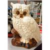 Image 1 : PORCELAIN GREAT HORNED OWL DECOR PIECE 21" X 15"