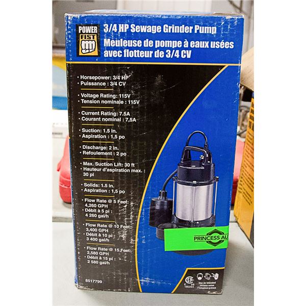 3/4 HP SEWAGE GRINDER PUMP