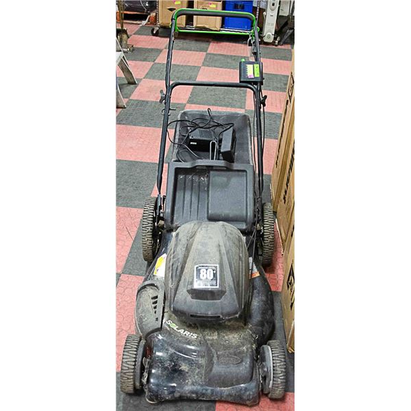 SOLARIS LAWN MOWER - NEEDS BATTERY