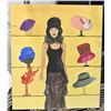 Image 1 : LADY IN A BLACK HAT ORIGINAL ON CANVAS