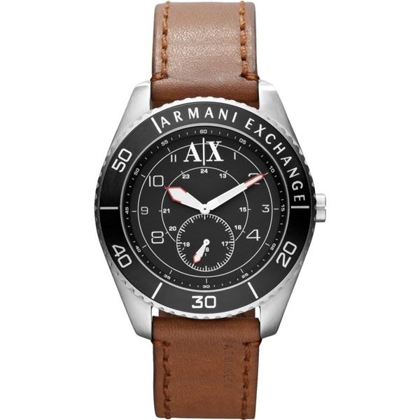 NEW ARMANI EXCHANGE CHRONO BLACK DIAL 45MM WATCH