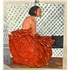 Image 1 : LADY IN RED BY LATTICE ON CANVAS ORIGINAL