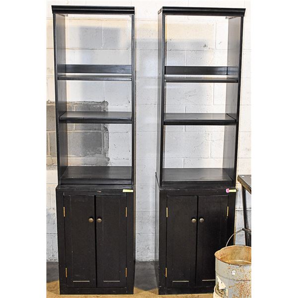 PAIR OF TALL ENTERTAINMENT CABINETS