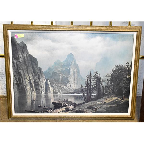 FRAMED PRINT OF MERCED RIVER, YOSEMITE VALLEY 1866