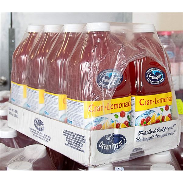 CASE WITH 8 1.89L BOTTLES OF OCEAN SPRAY CRAN