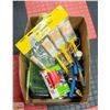 Image 1 : BOX LOT OF ASSORTED PAINTING SUPPLIES