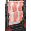 Image 1 : RED STRIPED LOUNGING CHAIR
