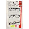 Image 1 : FOSTER GRANT LADIES READING GLASSES 3 PACK +3.00
