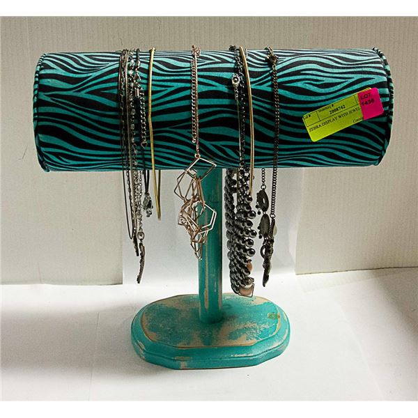 ZEBRA DISPLAY WITH JEWELRY