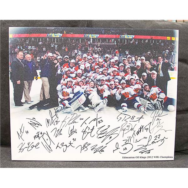 EDMONTON OIL KINGS 2012 WHL CHAMPIONS PRINT SIGNED