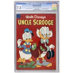Uncle Scrooge #4 (Dell, 1953) CGC VF- 7.5