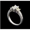 Image 4 : 14KT White Gold EGL USA Certified 1.55 ctw Diamond Ring