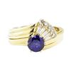Image 2 : 1.54 ctw Sapphire and Diamond Ring - 14KT Yellow Gold
