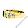 Image 7 : Trevi 18kt Yellow Gold 1.90 ctw Oval Sapphire & Baguette Diamond Ring