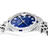 Image 4 : Rolex Womens Midsize 31mm Blue Diamond Lugs & Sapphire Datejust Wristwatch
