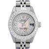 Image 1 : Rolex Ladies Stainless Steel Light Pink MOP 18K Gold Diamond Bezel Datejust Wris