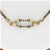 Image 3 : UNIQUE Vintage 18K Yellow Gold 20" Twisted & Open Bar Link Chain Necklace