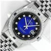 Image 1 : Rolex Mens Stainless Steel Blue Vignette Diamond & Sapphire Datejust Wristwatch