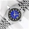 Image 2 : Rolex Mens Stainless Steel Blue Vignette Diamond & Sapphire Datejust Wristwatch