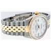 Image 5 : Rolex Mens 2 Tone MOP Princess Cut Diamond Datejust Wristwatch With Rolex Box