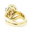 Image 3 : 1.37 ctw Sapphire And Diamond Ring And Band - 14KT Yellow Gold