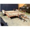 Image 1 : 1993 UBILT FLAT DECK TRAILER, YELLOW, SINGLE AXLE, VIN#CH1154, NO REGISTRATION *MUST TOW*
