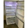 Image 2 : HISENSE TOP BOTTOM STAINLESS STEEL FRIDGE WITH VISIBLE DAMAGE, SMELLS, MISSING 1 FREEZER DRAWER