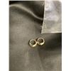 Image 2 : BRAND NEW BLUE RUBY LADIES 10KT YELLOW GOLD HUGGIE EARRINGS